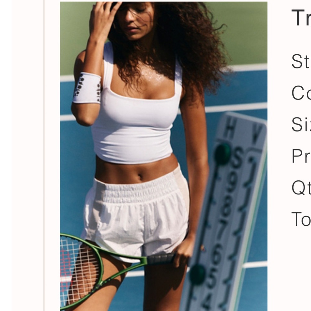 FP Movement Trail Angel Shorts- White Combo